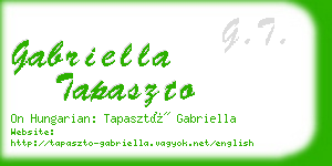 gabriella tapaszto business card